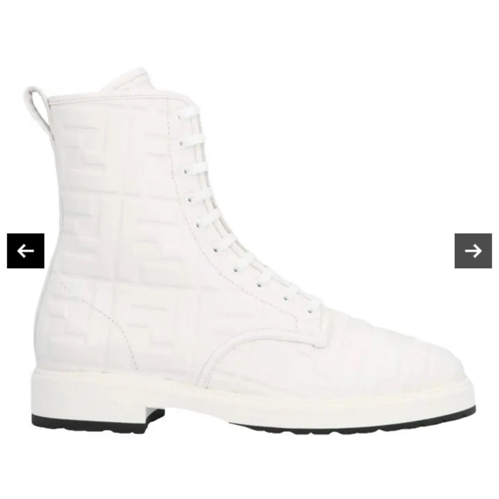 Fendi Leather Biker Combat boots
